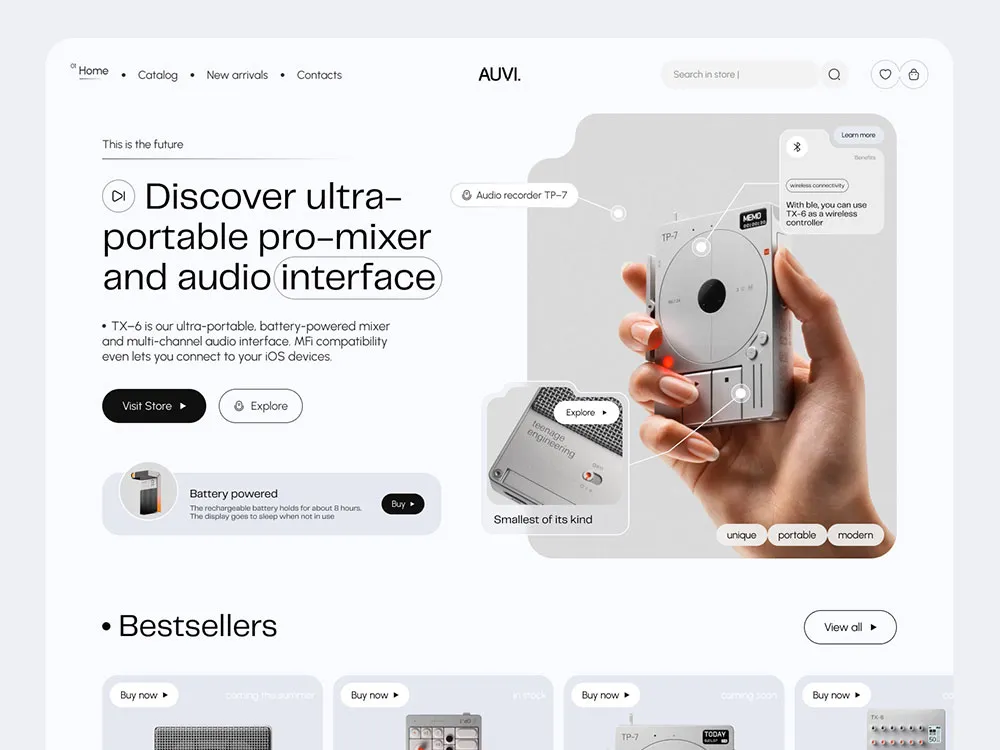 Pro-Mixer Audio Interface Website project preview